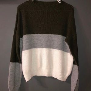Color Block Sweater Small